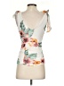 Venus White Short Sleeve Top Size S - photo 2