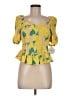 Milk and Honey 100% Polyester Yellow Short Sleeve Top Size M - photo 1