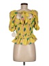 Milk and Honey 100% Polyester Yellow Short Sleeve Top Size M - photo 2