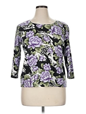 Karen Scott 3/4 Sleeve Top (view 1)