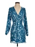 Saylor 100% Polyester Stars Blue Cocktail Dress Size S - photo 1