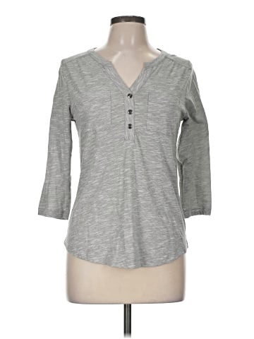 Christopher & Banks 3/4 Sleeve T-Shirt (view 1)