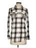 Mudd 100% Cotton Plaid Gray Long Sleeve Button-Down Shirt Size XS - photo 1