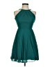 Teeze Me 100% Polyester Solid Teal Cocktail Dress Size 3 - 4 - photo 1