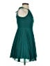 Teeze Me 100% Polyester Solid Teal Cocktail Dress Size 3 - 4 - photo 4