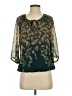 Sara Michelle 100% Polyester Teal 3/4 Sleeve Blouse Size S - photo 1