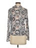 Kyodan Paisley Silver Long Sleeve Blouse Size S - photo 1