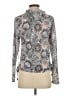 Kyodan Paisley Silver Long Sleeve Blouse Size S - photo 2