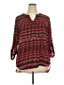 Cato 100% Polyester Red 3/4 Sleeve Blouse Size 18 - photo 1