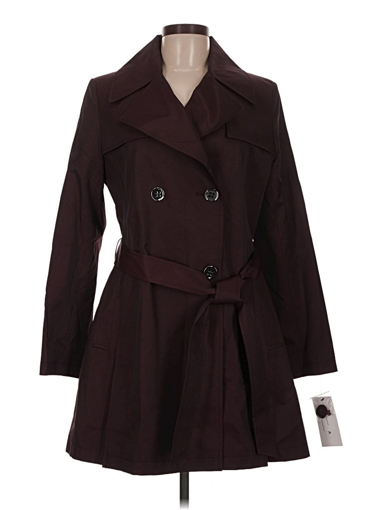 Pre-owned Via Spiga Coat In Burgundy