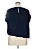 a.n.a. A New Approach 100% Polyester Blue Short Sleeve Top Size 1X - photo 2