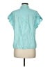 Talbots 100% Linen Teal Short Sleeve Blouse Size M - photo 2