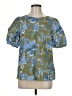 Talbots 100% Cotton Blue Short Sleeve Blouse Size M - photo 1