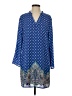 Buttons 100% Polyester Paisley Blue Casual Dress Size 1 - photo 1