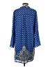 Buttons 100% Polyester Paisley Blue Casual Dress Size 1 - photo 2