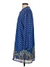 Buttons 100% Polyester Paisley Blue Casual Dress Size 1 - photo 5