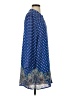 Buttons 100% Polyester Paisley Blue Casual Dress Size 1 - photo 4