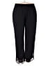 I.N. Studio Solid Black Track Pants Size 2X - photo 1