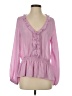 Gibson 100% Polyester Solid Pink 3/4 Sleeve Blouse Size S - photo 1
