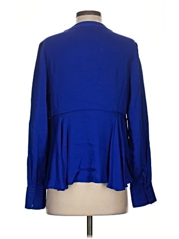 Milly Long Sleeve Silk Top (view 2)