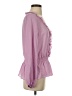 Gibson 100% Polyester Solid Pink 3/4 Sleeve Blouse Size S - photo 4