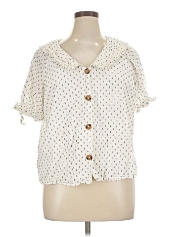 LC Lauren Conrad Short Sleeve Blouse (view 1)