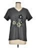 Unbranded Floral Gray Short Sleeve T-Shirt Size M - photo 1