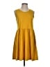 Universal Thread 100% Cotton Solid Yellow Casual Dress Size S - photo 1