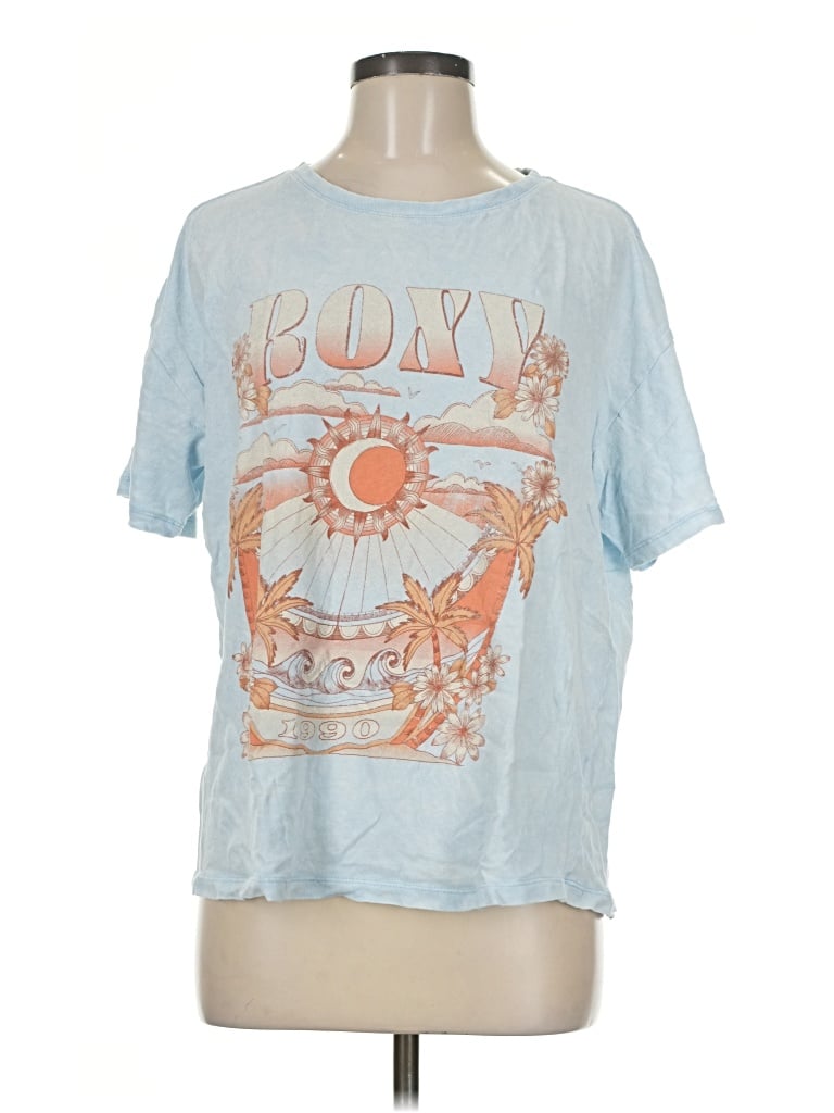 Pre-owned Roxy Short Sleeve T-shirt In Blue