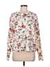 CeCe Floral White Cardigan Size M - photo 1