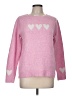 Cupcakes & Cashmere Hearts Pink Pullover Sweater Size M - photo 1