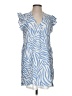THML 100% Rayon Animal Print Blue Casual Dress Size S - photo 1