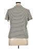 Sanctuary Stripes Ivory Short Sleeve Turtleneck Size XL - photo 2
