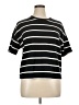 Thread & Supply Stripes Black Short Sleeve Turtleneck Size XL - photo 1