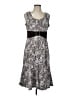 Perceptions Paisley Gray Cocktail Dress Size L - photo 1