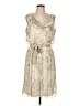 The Limited 100% Polyester Paisley Ivory Cocktail Dress Size L - photo 1