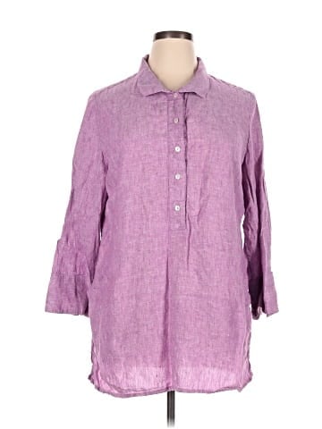 Chico's 3/4 Sleeve Button-Down Shirt (view 1)