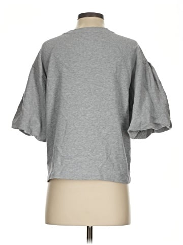 Madewell Heathered Raglan Puff-Sleeve Sweatshirt (view 2)
