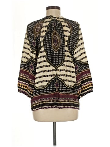 Pookie & Sebastian 3/4 Sleeve Silk Top (view 2)