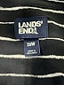 Lands' End 100% Polyester Stripes Gray Black Long Sleeve Blouse Size 26W - photo 7