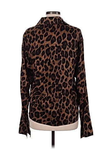Anne Klein Long Sleeve Silk Top (view 2)