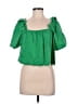 Sugarlips 100% Cotton Green Short Sleeve Blouse Size M - photo 1
