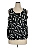 Adam Levine 100% Polyester Black Sleeveless Blouse Size XL - photo 1