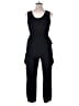 Derek Heart 100% Polyester Solid Black Jumpsuit Size XL - photo 2