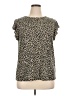 PREMISE Brown Short Sleeve Top Size XL - photo 1