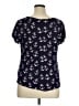 Cato 100% Rayon Blue Short Sleeve Top Size XL - photo 2