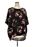 Lularoe Floral Black 3/4 Sleeve T-Shirt Size 24 - 26 - photo 1
