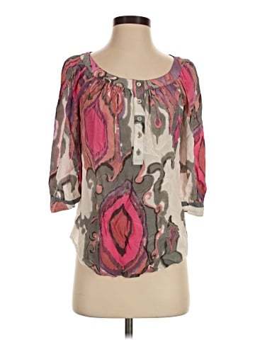 Trina Turk 3/4 Sleeve Silk Top (view 1)