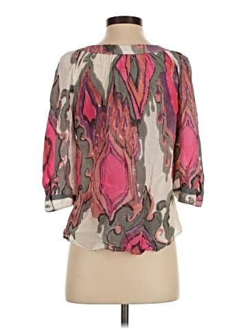 Trina Turk 3/4 Sleeve Silk Top (view 2)