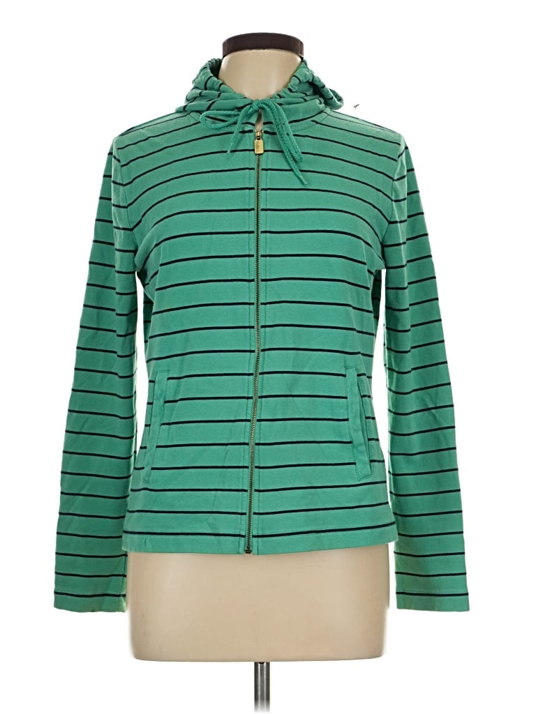 Pre-owned Liz & Co. Zip Up Hoodie In Green